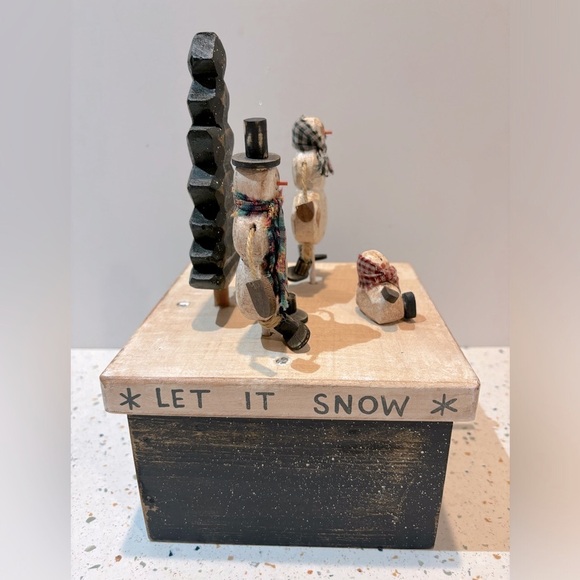 VTG‎ 90s Holiday Christmas Snow Dance, Let it Snow, Snowman Family Wooden Decor - Picture 5 of 8